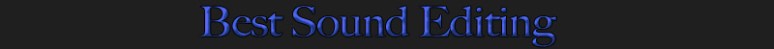 Best Sound Editing